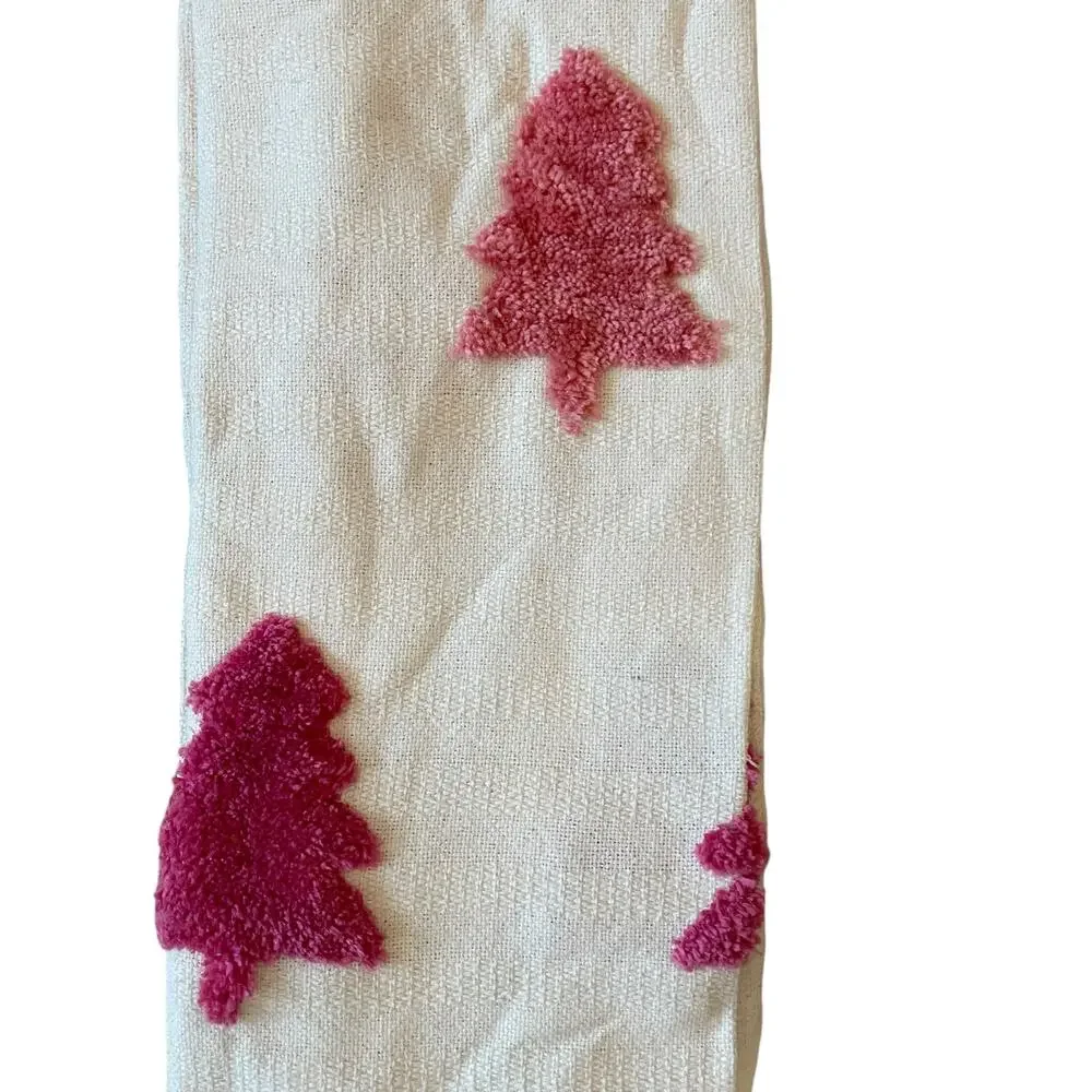 Rachel Zoe Pink Christmas Tree Throw Blanket 50x60 Holiday NEW